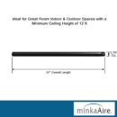 Minka-Aire 24 Inch Ceiling Fan Downrod - Coal - DR524-CL…