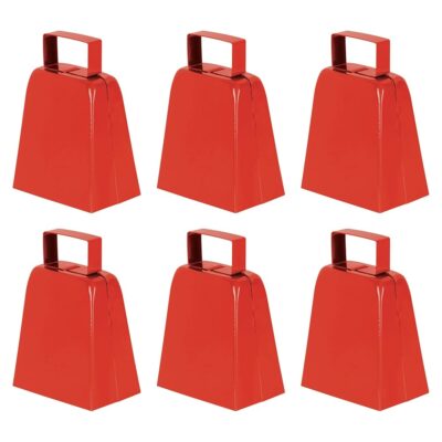 Beistle Red Cowbells, 4"