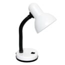 Simple Designs LD1088-WHT 14.25" Sleek and Sturdy Classic Gooseneck Study Desk Lamp, White