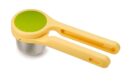 Joseph Joseph Helix Citrus Press Juicer, Ergonomic Twist action hand press, lemon/lime squeezer, BPA free - Yellow