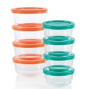 Pyrex Simply Store (8-Pack) Small Glass Food Storage Containers Set, (1 & 2 Cup) Meal Prep Containers With BPA-Free Lids, Dishwasher & Microwave Safe