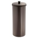 iDesign Freestanding Toilet Paper Canister with Lid for 3 Extra Rolls, Bronze, Made in USA