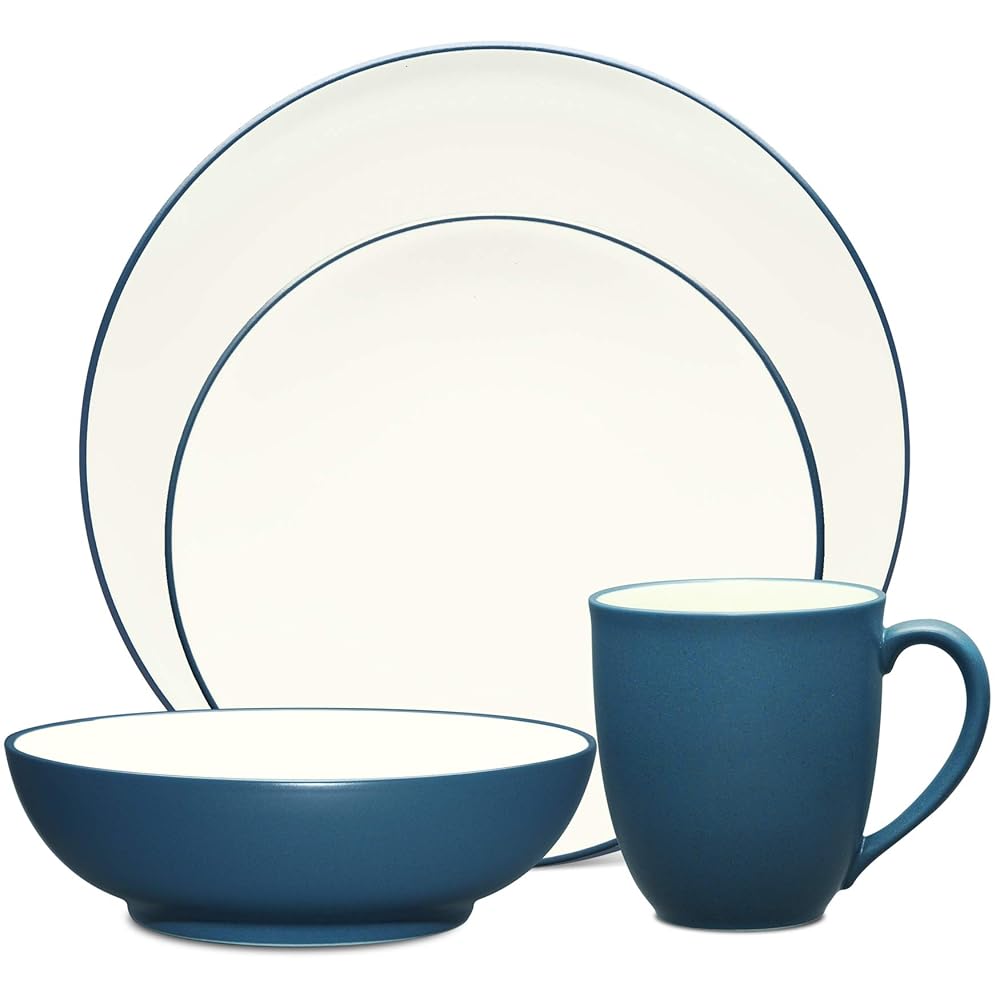 Noritake Colorwave Blue 4-Piece Coupe Place Setting, Service for 1