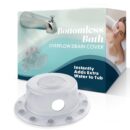 SlipX Solutions Bottomless Bath | Overflow Drain Cover for Tub | Best Gifts for Mom, Spa & Bath Accessories | Drain Block, Water Stopper Plug | Bath Essentials for Women | 4" Diameter, Clear