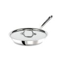 All-Clad D3 3-Ply Stainless Steel Fry Pan With Lid 10 Inch, Induction Compatible, Oven Broiler Safe 600F, Fast and Even Heat, Pots and Pans, Cooking Frying Pan, Skillet, Kitchen, Cookware, Silver