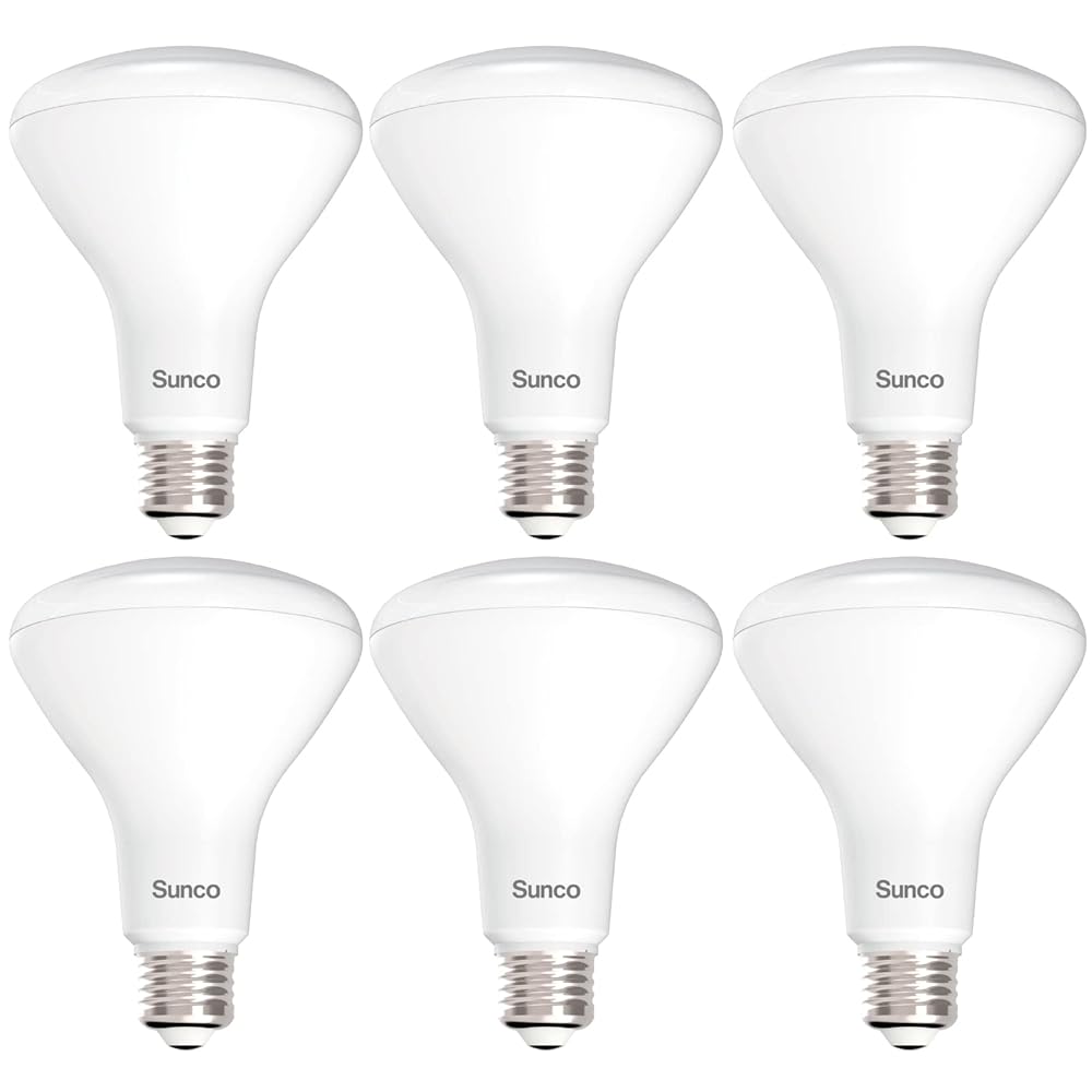 Sunco 6 Pack BR30 Light Bulbs LED, Recessed Can Light Bulbs, Indoor Flood Bulb, 850 LM, 11W (65W Equivalent), 6000K Daylight Deluxe, Dimmable, E26 Base, for Home, Kitchen, Bedroom UL