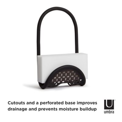 Umbra Sling Kitchen Sink Accessory, Single-Sided Sponge Holder, Black - Image 5