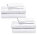 California Design Den 2-Pack Cal King Bedsheet Set - 400 Thread Count Sateen 100% Cotton Sheets - Extra Soft, Breathable & Cooling Sheets, Wrinkle Resistant, 2 Sets of Deep Pocket Bed Sheets - White