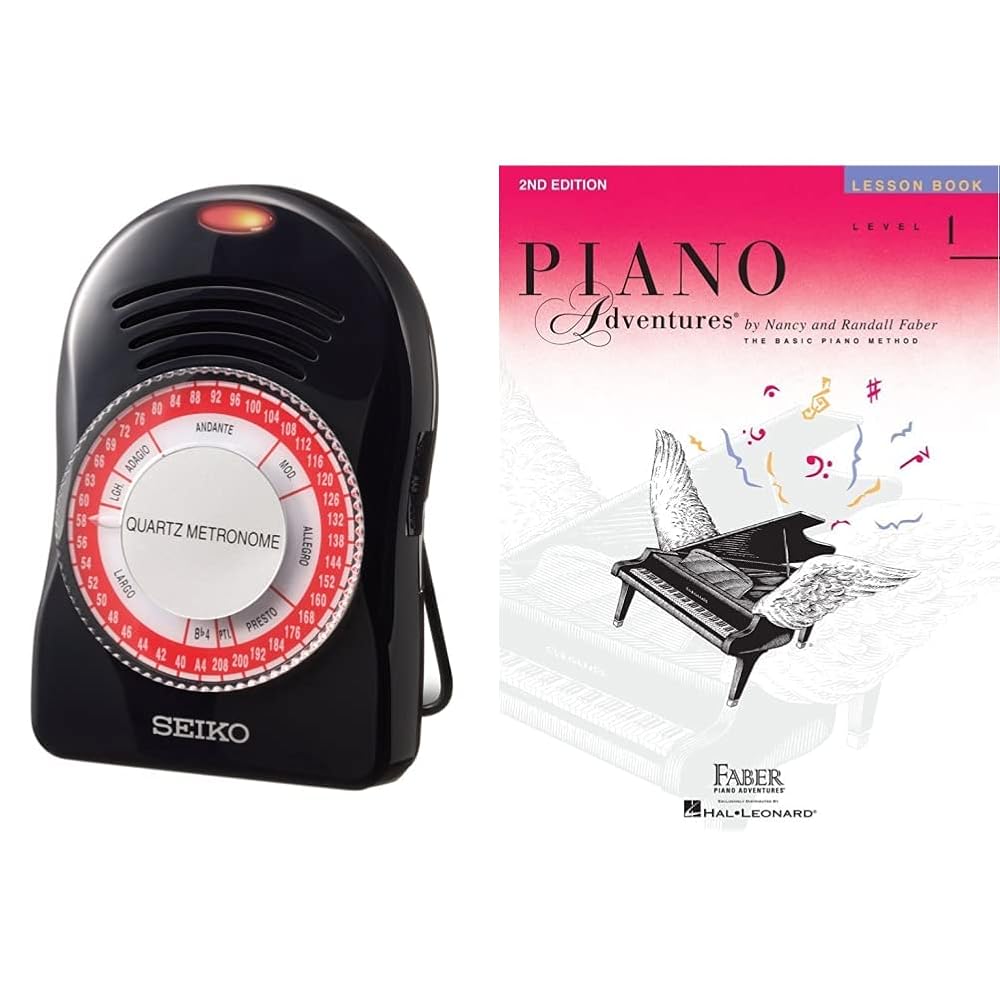Seiko SQ50-V Quartz Metronome & Level 1 - Lesson Book: Piano Adventures