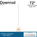 Minka-Aire 72 Inch Ceiling Fan Downrod - White - DR572-44
