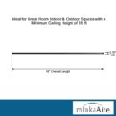 Minka-Aire 48 Inch Ceiling Fan Downrod - Coal - DR548-CL