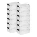 Sterilite 12-Pack Ultra Latching Box, Storage Bins with Lids, Clear Plastic, 18 Quart - Heavy-Duty Organizing Containers for Closet, Bathroom, and Office