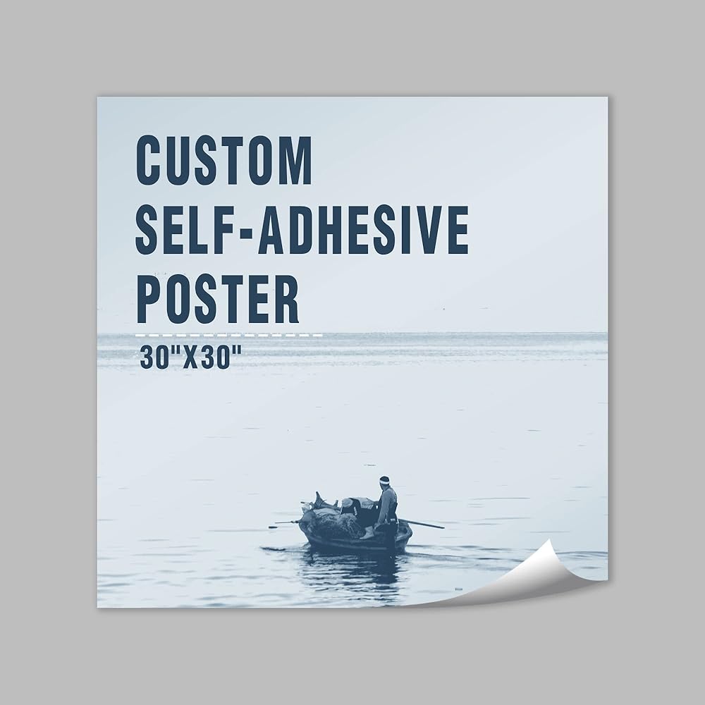 wall26 Custom Poster Prints - Upload Your Image/Photo, Personalized Photo to Self-Adhesive Poster Printing, Durable and Waterproof, Home Decor Wall Art Prints - 30x30 inches
