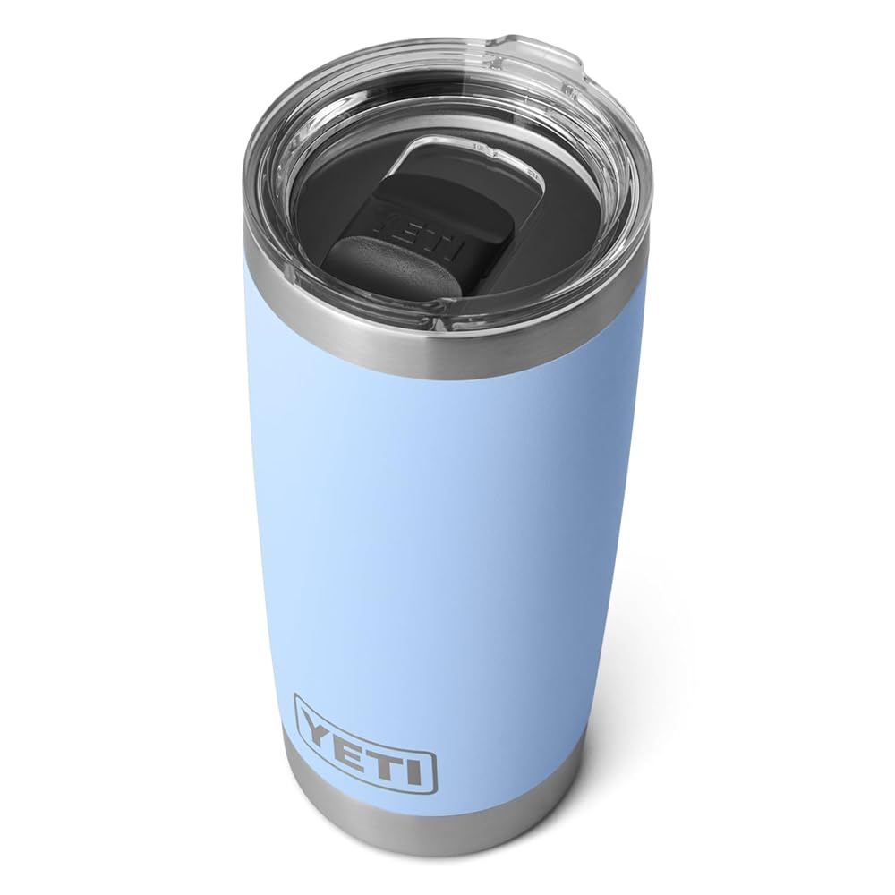 YETI Rambler 20 oz Tumbler, Stainless Steel, Vacuum Insulated with MagSlider Lid, Big Sky Blue