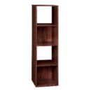 ClosetMaid Cubeicals 4 Cube Storage Shelf Organizer Bookshelf, Stackable, Vertical or Horizontal, Easy Assembly, Wood, Dark Cherry Finish