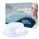 SlipX Solutions Bottomless Bath | Overflow Drain Cover for Tub | Great Gifts for Mom, Spa & Bath Accessories | Drain Block, Water Stopper Plug | Bath Essentials for Women | 4" Diameter, White