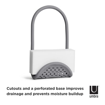 UMBRA Sling Kitchen Sink Accessory, Single-Sided Sponge Holder, Charcoal - Image 5