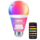 Lepro B1 AI Smart Light Bulbs - WiFi & Bluetooth RGBWW Color Changing LED Bulb Compatible with Alexa & Google Assistant, AI Generated Lighting LLM, AI Voice Control, Music Sync, 2.4GHz Only, 1 Pack