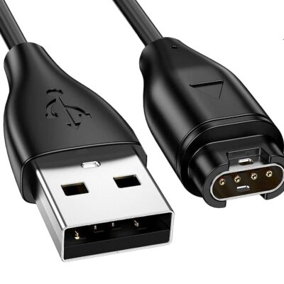 Charger for Garmin Watch, Ankky 3.3ft USB Charger Cable Data Sync Cable for Garmin 5/5S/5X/Plus/6/6S/6X/Pro/Forerunner 935/Quatix 5/Quatix 5 Sapphire/Vivoactive 3 Watch, Black