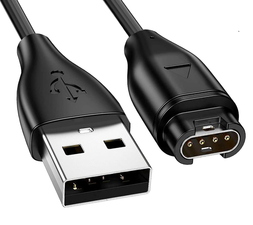 Charger for Garmin Watch, Ankky 3.3ft USB Charger Cable Data Sync Cable for Garmin 5/5S/5X/Plus/6/6S/6X/Pro/Forerunner 935/Quatix 5/Quatix 5 Sapphire/Vivoactive 3 Watch, Black