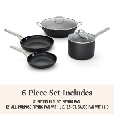 Calphalon® Hard-Anodized Nonstick 6-Piece Cookware Set - Image 6