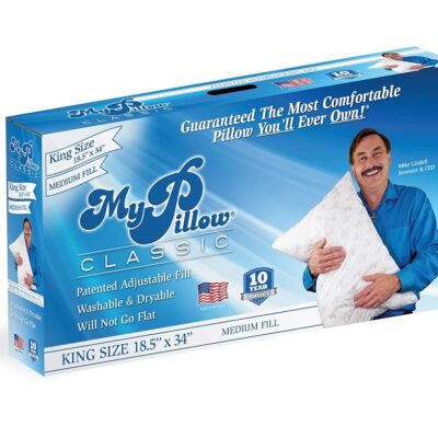 MyPillow Bedding Bed Pillows for Sleeping King Size, Perfect for Back, Stomach or Side Sleepers - My Pillow Classic Pillow [King, Medium]