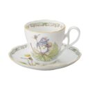 Noritake TT97889/4924-8 Cup & Saucer (For Both Coffee/Tea), 12.5 fl oz (375 cc), Microwavable, Bone China