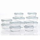 GLASSLOCK 24 Piece Oven Microwave Safe Glass Food Storage Containers Set w/Lids