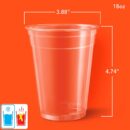 Hefty Party Perfect Clear Plastic Cups, 18 Ounce, 140 Count