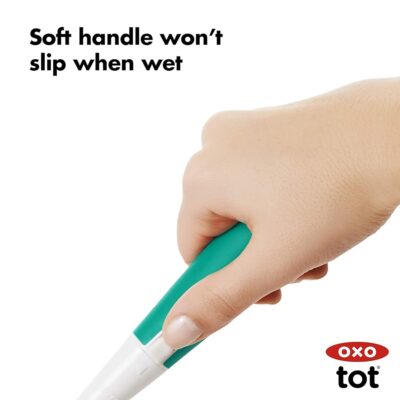 OXO Tot Bottle Brush with Nipple Cleaner and Stand, Teal - Image 6