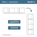 Closetmaid 4 Cube Stackable Storage, White