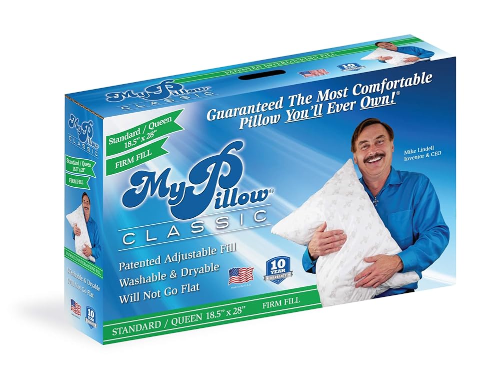 MyPillow Bedding Bed Pillows for Sleeping Queen Size, Perfect for Back, Stomach or Side Sleepers - My Pillow Classic Pillow [Queen, Firm]