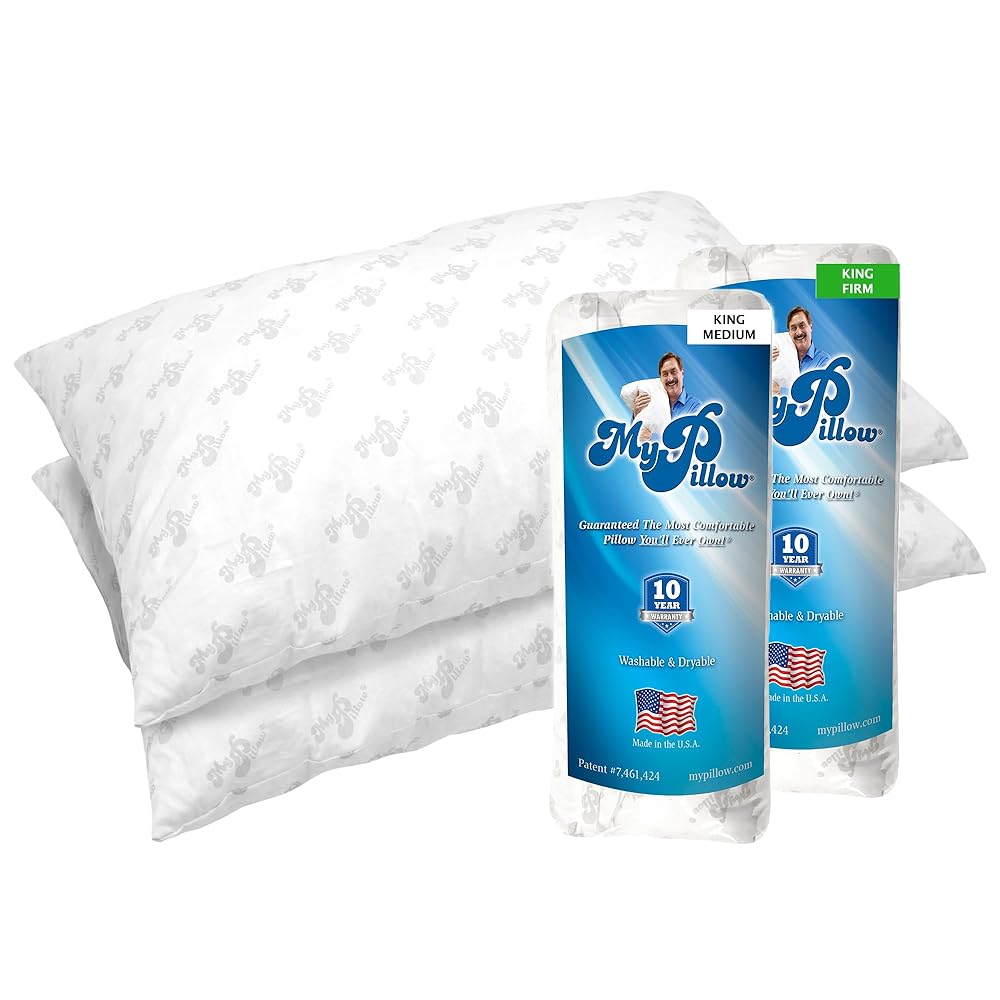 MyPillow Bedding Bed Pillows for Sleeping King Size, Set of 2, Pillow for Back, Stomach or Side Sleepers Classic Pillow [King, Combo]
