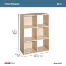 ClosetMaid 4176 6-shelf Cubeicals Organizer, 6-Cube, Birch