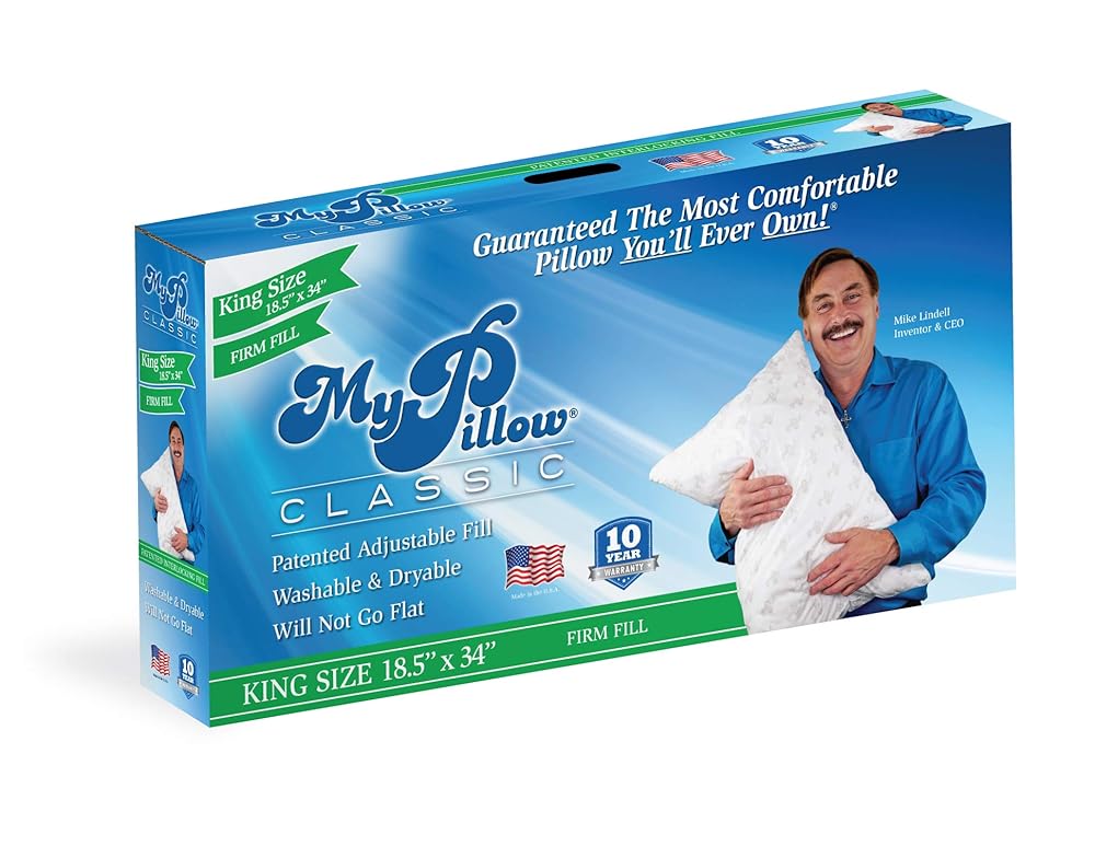 MyPillow Bedding Bed Pillows for Sleeping King Size, Perfect for Back, Stomach or Side Sleepers - My Pillow Classic Pillow [King, Firm]