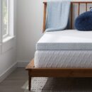 LUCID 3 Inch Gel Memory Foam Mattress Topper California King - Waterproof, Removable Cover, White