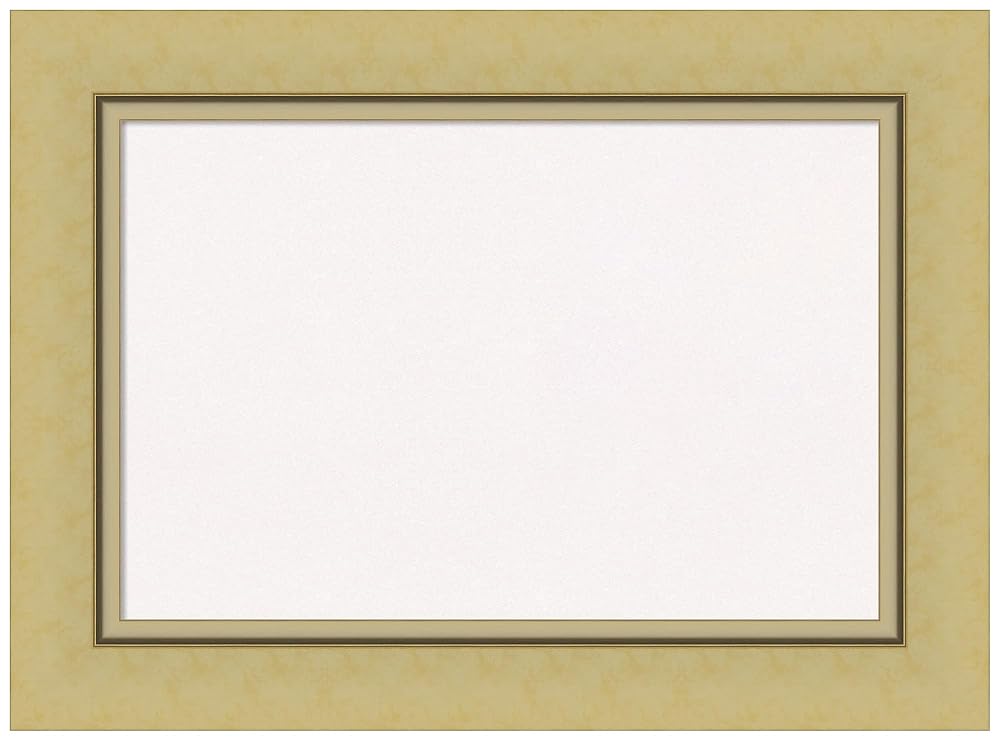 Amanti Art White Cork Board for Wall, 22x30 Vision Board with Gold Frame, Medium Corkboard Office Decor for Home Organization, Casual Corkboard Pinboard to Display Items for Home Organization in