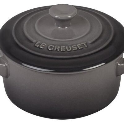 Le Creuset Stoneware Mini Round Cocotte, 8 oz., Oyster