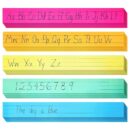 100 Pack Colored Sentence Strips for Teacher Supplies, Classroom, Lined Paper Borders for Writing Words (5 Colors, 3 x 24 in)