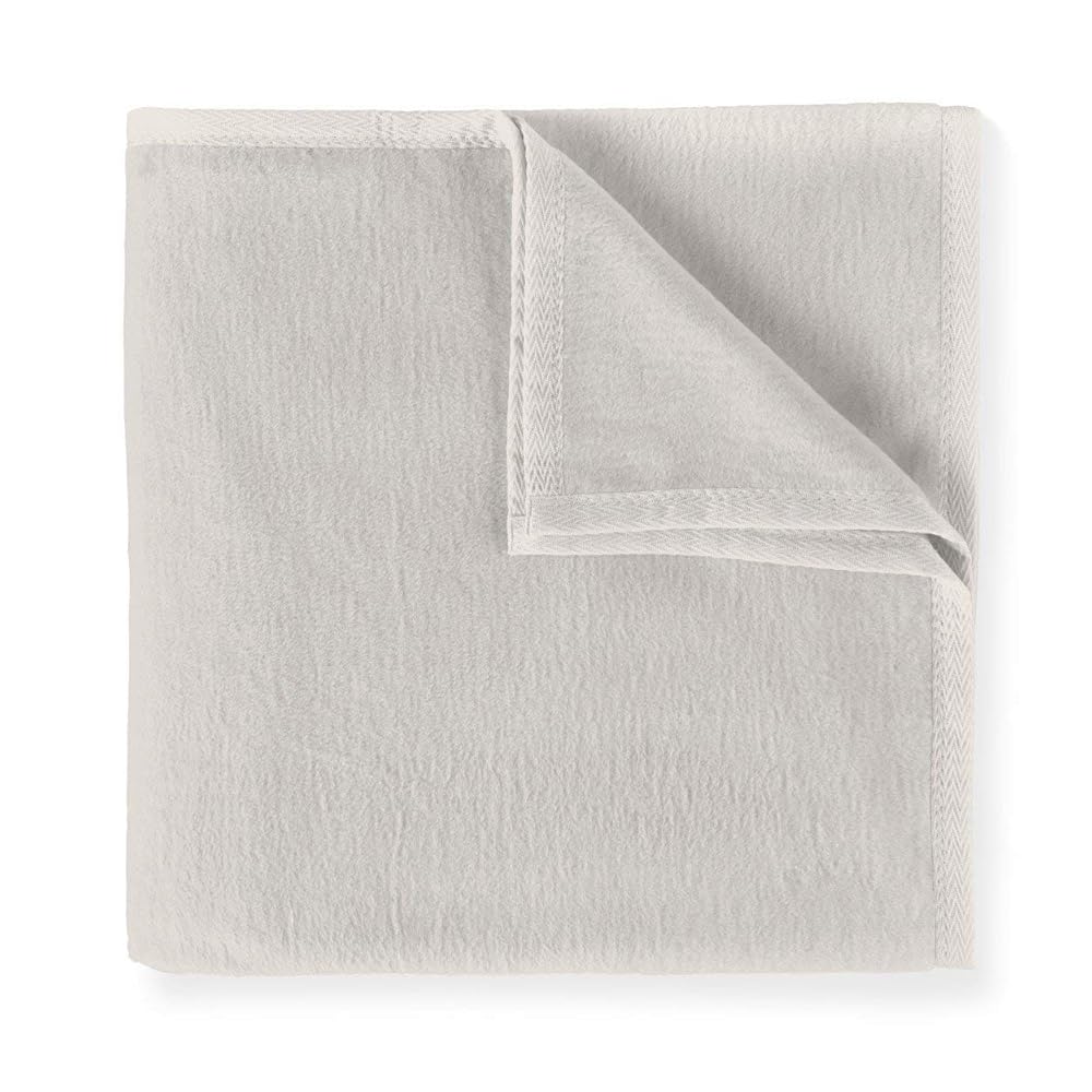 Peacock Alley All Seasons Luxury Cotton Blanket – 100% Long Staple Cozy Cotton Blanket for Sofa, Bed, and Crib - Queen, Flint