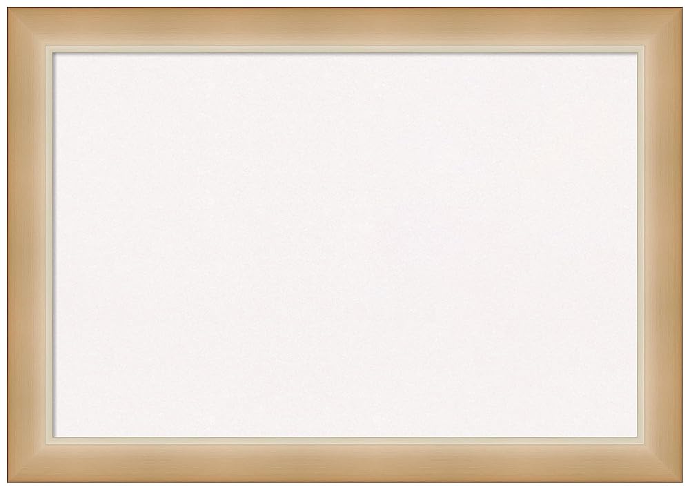 Amanti Art White Cork Board for Wall, 19x27 Vision Board with Gold Frame, Medium Corkboard Office Decor for Home Organization, Modern Contemporary Corkboard Pinboard to display items for home