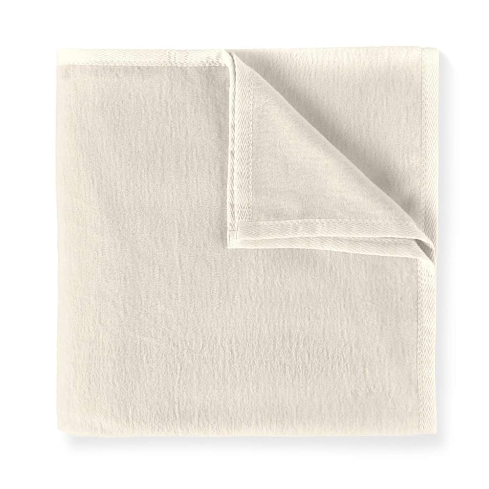 Peacock Alley All Seasons Luxury Cotton Blanket – 100% Long Staple Cozy Cotton Blanket for Sofa, Bed, and Crib - Throw Blanket, Linen