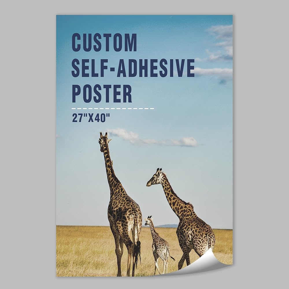 wall26 Custom Poster Prints - Upload Your Image/Photo, Personalized Photo to Self-Adhesive Poster Printing, Durable and Waterproof, Home Decor Wall Art Prints - 27x40 inches