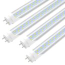 JESLED 4FT LED T8 Type A+B Tube Lights, 24W(65W Equivalent), 3200LM, 6000K, Single or Double End Powered, Plug and Play or Ballast Bypass, 4 Foot T10 T12 Fluorescent Bulbs Replacement, Clear(4-Pack)