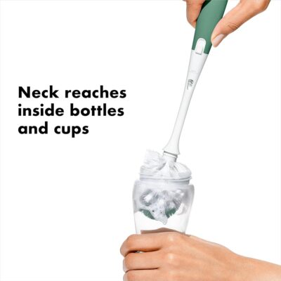 OXO Tot Bottle Brush with Nipple Cleaner and Stand - Sage - Image 4