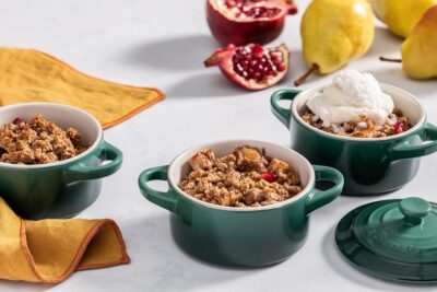 Le Creuset Stoneware Mini Round Cocotte, 8 oz., Oyster - Image 6