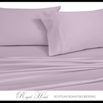Royal Hotel Solid Lavender/Lilac 300-Thread-Count 2pc Twin Extra-Long Duvet-Cover 100-Percent Cotton, Sateen Solid, 100% Cotton