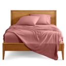 Bare Home Twin XL Sheet Set - 1800 Ultra-Soft Microfiber Twin Extra Long Sheets - Double Brushed - Deep Pockets - Easy Fit - Extra Soft - 3 Piece Set - Bed Sheets & Pillowcases (Twin XL, Dusty Rose)
