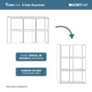 ClosetMaid 4176 6-shelf Cubeicals Organizer, 6-Cube, Birch