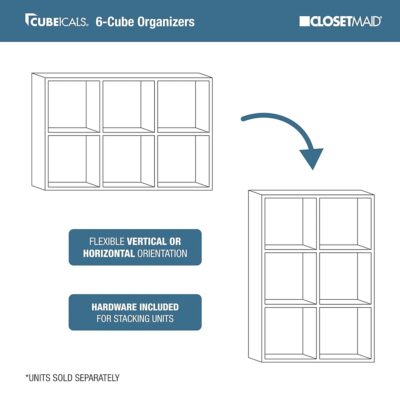 ClosetMaid 4176 6-shelf Cubeicals Organizer, 6-Cube, Birch - Image 4